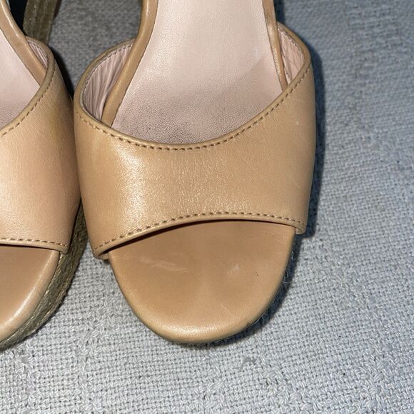 Kate Spade Women’s Slingback Espadrilles Size 6 M Tan Leather Going Out Party - Picture 9 of 12